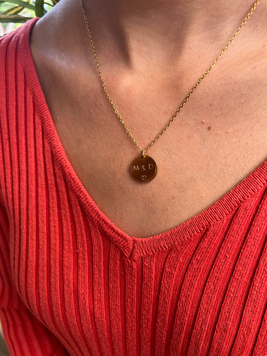 Collier Nos Initiales /Acier Inoxydable