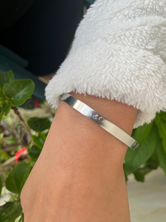 Nos Initiales / Bracelet en acier inoxydable